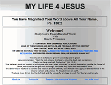 Tablet Screenshot of mylife4jesus.co.za